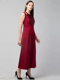 Cotton blend sleeveless jumpsuitsdangree for women and girls, solid-colored outfit on model
