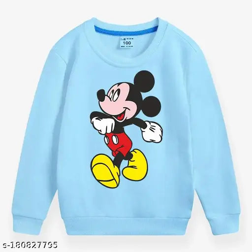 Cotton blend kids winter sweatshirt with printed net pattern, perfect for every occasion and available in various colors from WORAMODA, India