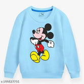 Cotton blend kids winter sweatshirt with printed net pattern, perfect for every occasion and available in various colors from WORAMODA, India
