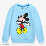 Cotton blend kids winter sweatshirt with printed net pattern, perfect for every occasion and available in various colors from WORAMODA, India
