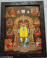 Synthetic resin 9*12 inch Sri Varaha Lakshmi Narasimha SIMHACHALAM Narsimha Swamy photo frame, Indian devotional art