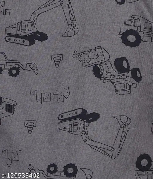 Graphical cotton hoodie with kangaroo pouch, self-design pattern for boys aged 6-13 years. Made in India