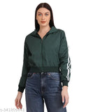 Dripfit Women's Polyester Jacket - Self-design net winter wear, perfect for stylish autumn days