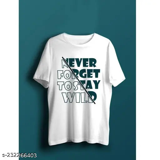 White cotton blend t-shirt combo - 2 printed short sleeve tops for active and casual wear, made in India