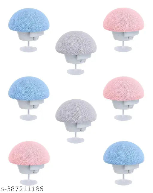 Cotton-wrapped ABS bed clips set (8pcs), lightweight round shape for bedsheets, ideal for mild winter