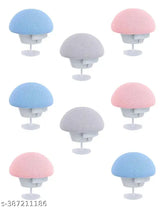 Cotton-wrapped ABS bed clips set (8pcs), lightweight round shape for bedsheets, ideal for mild winter