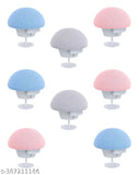 Cotton-wrapped ABS bed clips set (8pcs), lightweight round shape for bedsheets, ideal for mild winter