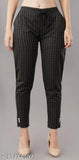 Cotton printed net casual trousers for women, regular fit, sizes 38-46, India origin