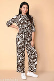 Diwali special printed rayon jumpsuit, 100% cotton, three-quarter sleeves, various sizes available
