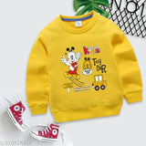 Cozy cotton blend kids' sweatshirts pack of 2 in yellow and sky blue, perfect for playful days