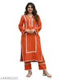 Trendy lace rayon kurta set with palazzo bottoms, solid net, long sleeves - Indian women's fashion