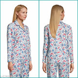 XXL long-sleeve cotton flannel pajamas, printed design, lightweight & cozy, two side pockets, high quality, made in India