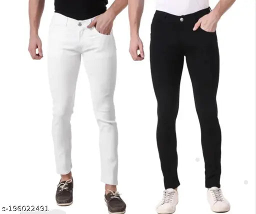 Men's solid denim jeans - pack of 1, sizes 28, 30, 32, 34, 36 (India)
