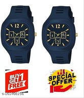 Brown leather Stylist Analogue Combo Watches for men and boys, free size, India-origin