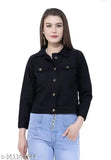 Denim solid new women jacket, long sleeve design in various sizes: S, M, L, XL