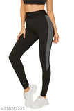 Black Lycra gym jeggings for women, stylish activewear bottomwear for yoga and workouts