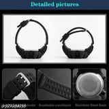 Meltry Red digital watch for kids, free size silica gel band, multi-function with calendar, chronograph, and LED display