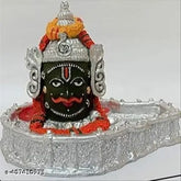 Multicolor Mahakaleshwar Shivling, 10cm polyresin idol for temple worship, depicts self-manifested Hindu deity