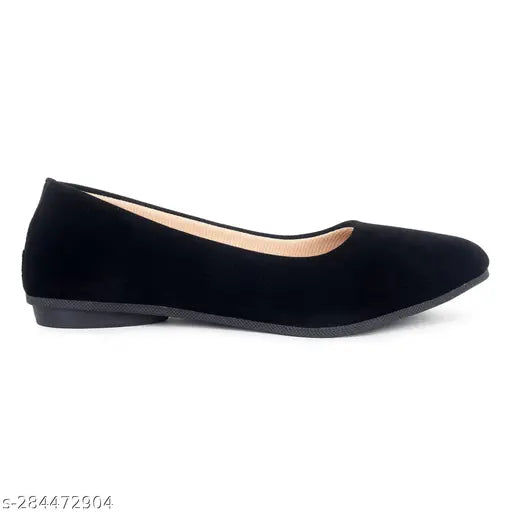 Suede 6ixfeet Bellies Sandals for casual party and office wear, elegant and comfortable flat ballet shoes for women" (103 characters)