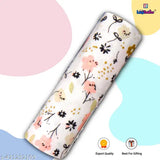 Flower print cotton flannel swaddle blanket, ultra-soft and extra large (100cm X 100cm), LazyToddler® single pack for AC room use