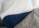 Plain polar fleece, warm soft hotel/hostel travel gifting donation blanket - solid, free size (90x90in), India origin