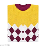 Woolen trendy boys sweater, printed net pattern, long sleeves, 5-6 years size