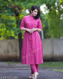 Printed net cotton kurta & palazzo set for women with one side pocket, great for summer