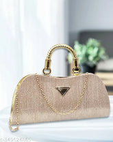 Golden embellished net PU clutch, perfect for weddings or special occasions. Magnifique for Meesho Women's clutch combo