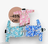 Three pretty wool winter dresses for baby boys and girls, fully woolen for winter comfort with soft petrern print design. New fashion style suitable for 0-3 months
