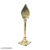 Golden brass Murugan Vel Brass idol for Pooja, 9CM high, traditional Indian god symbol