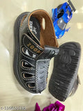 Foam PVC sandal for kids party wear, featuring Velcro fastening and solid net pattern. Ideal for boys aged 9-12 months to 5-5.5 years. Indian origin