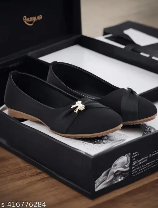 Maroon synthetic ballerinas for women - solid design in sizes IND-4, IND-5, IND-8. Made in India