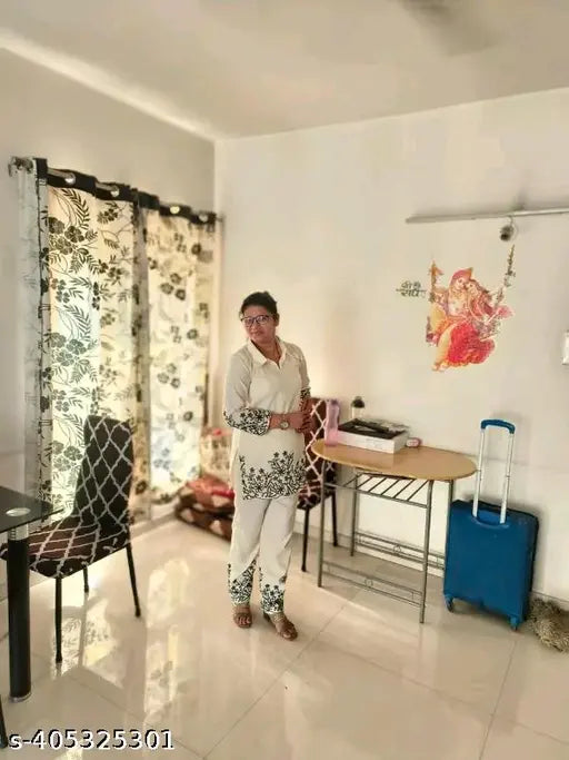 Rayon CO Ord set for women and girls, heavy cutwork top and bottom, India origin