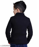 Black cotton blend baby clothes with long sleeves and high neck for both boys and girls, perfect for layering in various sizes from 0-6 months to 4-5 years