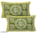 Rajasthani Printed Pure 100% Cotton King Size Double bedsheets, multi-color vibrant design, luxury fitted & 2 pillow covers, summer season, Indian origin