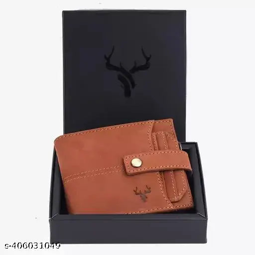 Brown genuine leather men's wallet with 13 card slots, free size (11cm x 9cm), aged beautifully top grain leather, RFID blocking technology