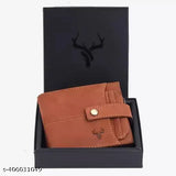 Brown genuine leather men's wallet with 13 card slots, free size (11cm x 9cm), aged beautifully top grain leather, RFID blocking technology