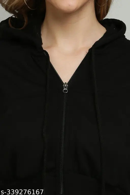 Fleece, solid-colored AAIRAS Stylish Jacket for women, long sleeves and multiple sizes available