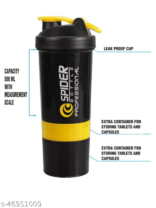 Yellow & Blue 500ml TRUE INDIAN gym shaker combo - BPA-free, safe, and eco-friendly