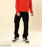 Polycotton straight fit ankle-length boys denim jeans, solid pattern, vintage style for men's wardrobe