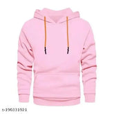 Cotton full sleeve kids pink hooded neck, varsity crew sweatshirt for spring days