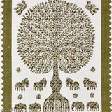 Cotton Queen-Size Double Bedsheet with Pillow Cover, botanical pattern, TC 144, brown color