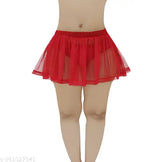 Soft and stretchy red net mini mesh skirt for women honeymoon, dating, clubs cover up. This versatile skirt pairs well with matching attire and high heels. Available in sizes 26-38 (waist 26in-38in, length 10in). Indian origin
