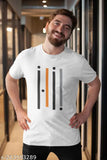 Striped polyester men's t-shirt, high quality premium, short sleeves, size S-XXL