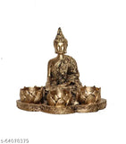 Tealight candle holder, resin Buddha head statue for home decoration, adds spiritual tranquility and positive vibes