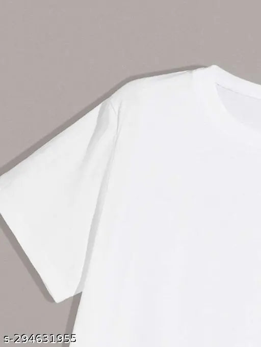 White polyester Spy X Family printed unisex casual wear round neck half sleeve t-shirt with short sleeves and unique fit