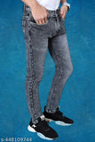 Grey denim men's jeans, solid pattern, size 28/30/32/34/36 (India origin)