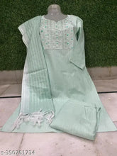 Embroidered cotton blend kurta set with dupatta & bottomwear, vibrant Indian fashion in M, L, XL, XXL, XXXL