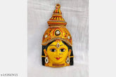 Metal Devi Decorated God Idol, 6.5 inches tall, adorns pooja room