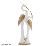 High-quality resin Love Swan Pair, symbolizing love & peace for home decor. Big size (36cm x 13cm), ideal for living room or bedroom table top. Handcrafted in India